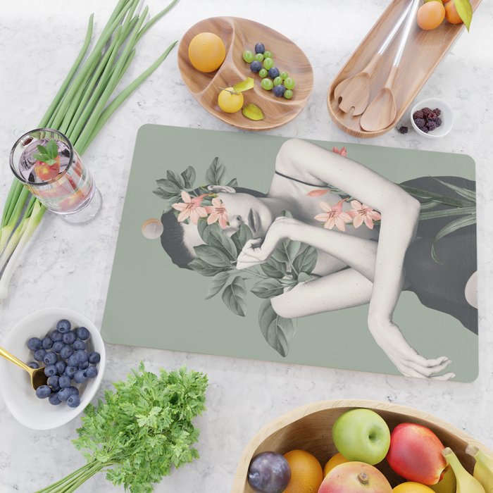 natural beauty-collage 3/2 Cutting Board Gallery Image 2