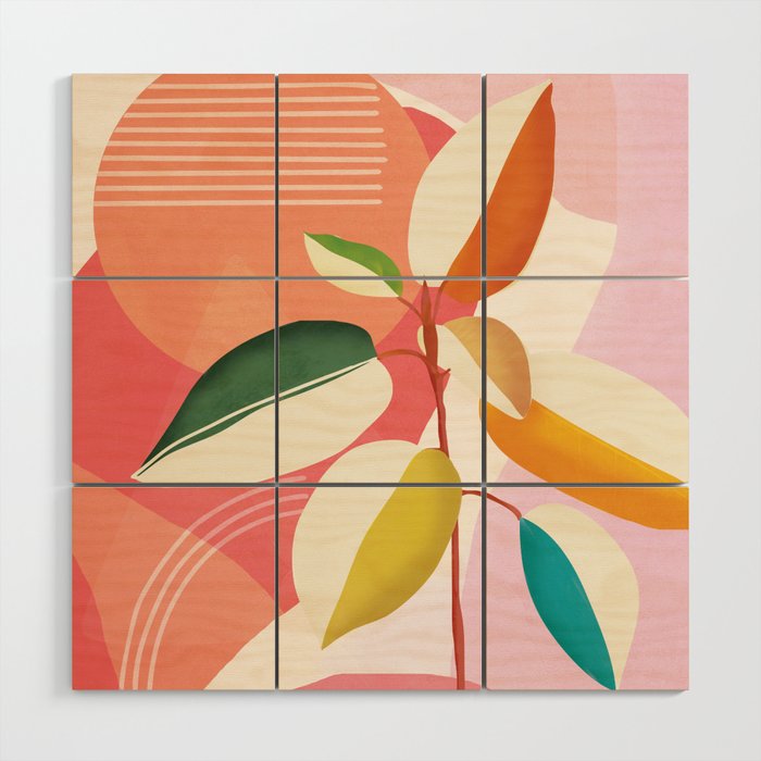 Colorful Branching Out 29 Wood Wall Art Gallery Image 1