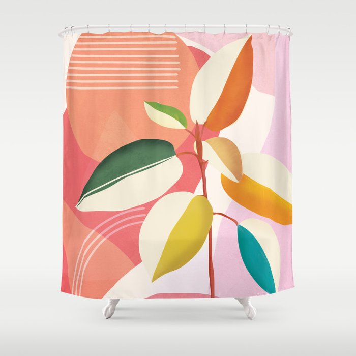Colorful Branching Out 29 Shower Curtain Gallery Image 1