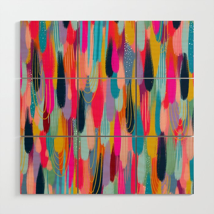 EttaVee Brushstroke no.151 Wood Wall Art Gallery Image 1