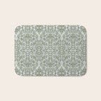 Vintage Green Spirals Bath Mat Gallery Image 1