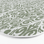 Vintage Green Spirals Bath Mat Gallery Image 3