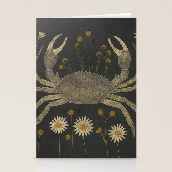 Crab with Daisies Stationery Card Gallery Image 2