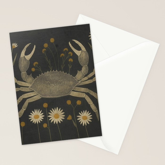 Crab with Daisies Stationery Card Gallery Image 2