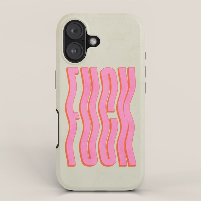 Favorite Word: Peach Wavy Edition iPhone Case Gallery Image 1