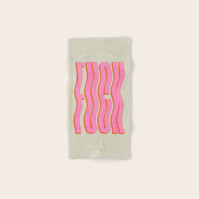 Favorite Word: Peach Wavy Edition Bath Towel Gallery Image 1