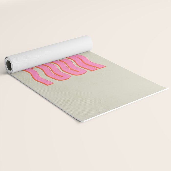 Favorite Word: Peach Wavy Edition Yoga Mat Gallery Image 2