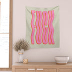 Favorite Word: Peach Wavy Edition Wall Tapestry Gallery Image 2