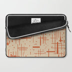 Mid-Century Modern Kinetikos Pattern in Beige and Burnt Orange  Laptop Sleeve Gallery Image 2