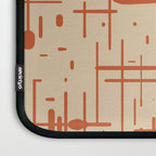Mid-Century Modern Kinetikos Pattern in Beige and Burnt Orange  Laptop Sleeve Gallery Image 3