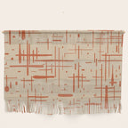 Mid-Century Modern Kinetikos Pattern in Beige and Burnt Orange  Wall Hanging Gallery Image 1