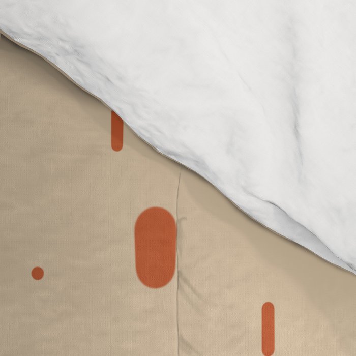 Mid-Century Modern Kinetikos Pattern in Beige and Burnt Orange  Comforter Gallery Image 4