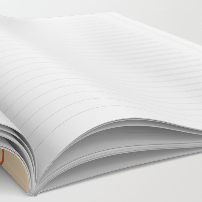 Mid-Century Modern Kinetikos Pattern in Beige and Burnt Orange  Notebook Gallery Image 2