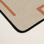 Mid-Century Modern Kinetikos Pattern in Beige and Burnt Orange  Desk Mat Gallery Image 4