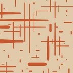 Mid-Century Modern Kinetikos Pattern in Beige and Burnt Orange  Coffee Mug Gallery Image 2