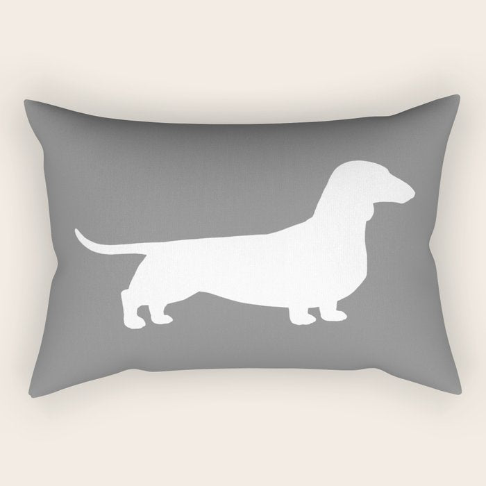 Dachshund Silhouette(s) Wiener Dog Rectangular Pillow Gallery Image 1