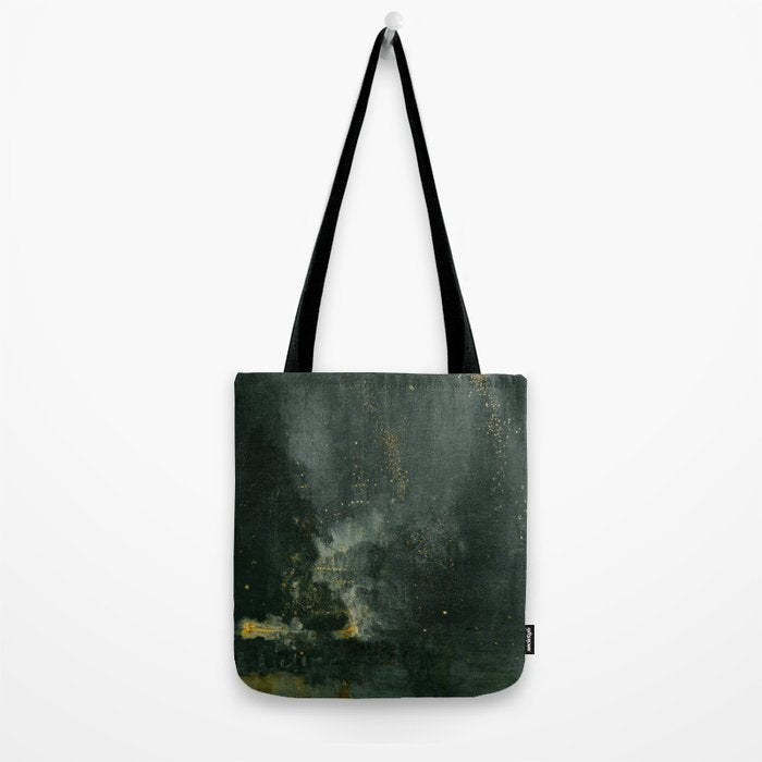 Nocturne In Black And Gold The Falling Rocket By James Mcneill Whistler Tote Bag Gallery Image 2
