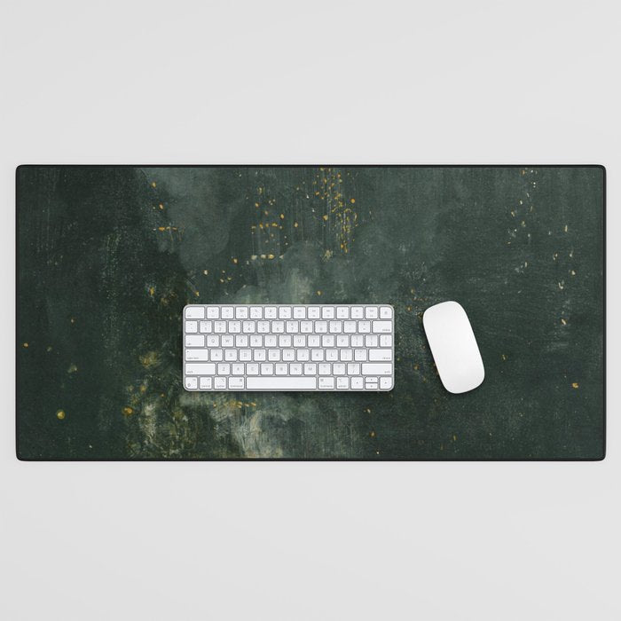 Nocturne In Black And Gold The Falling Rocket By James Mcneill Whistler Desk Mat Gallery Image 1