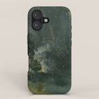 Nocturne In Black And Gold The Falling Rocket By James Mcneill Whistler iPhone Case Gallery Image 1