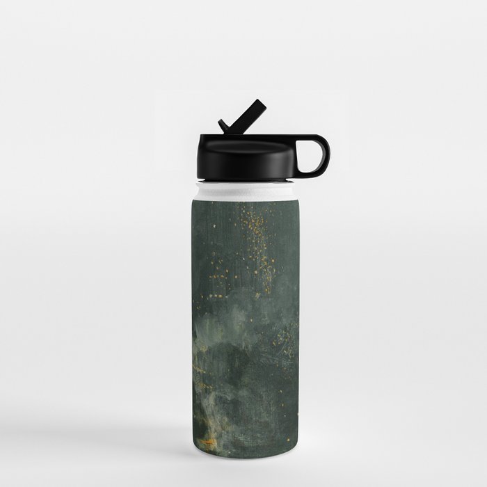 Nocturne In Black And Gold The Falling Rocket By James Mcneill Whistler Water Bottle Gallery Image 1