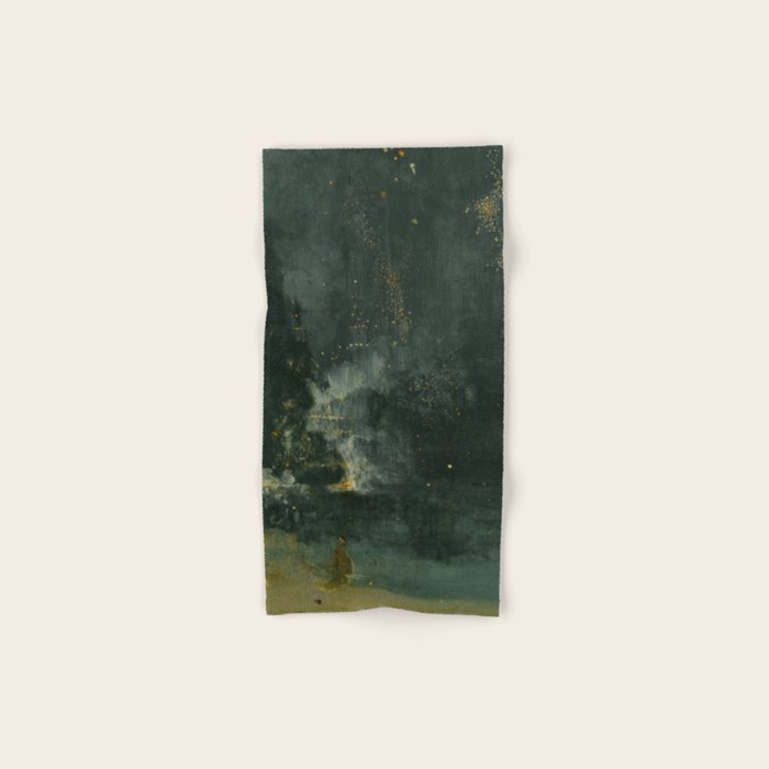 Nocturne In Black And Gold The Falling Rocket By James Mcneill Whistler Bath Towel Gallery Image 1