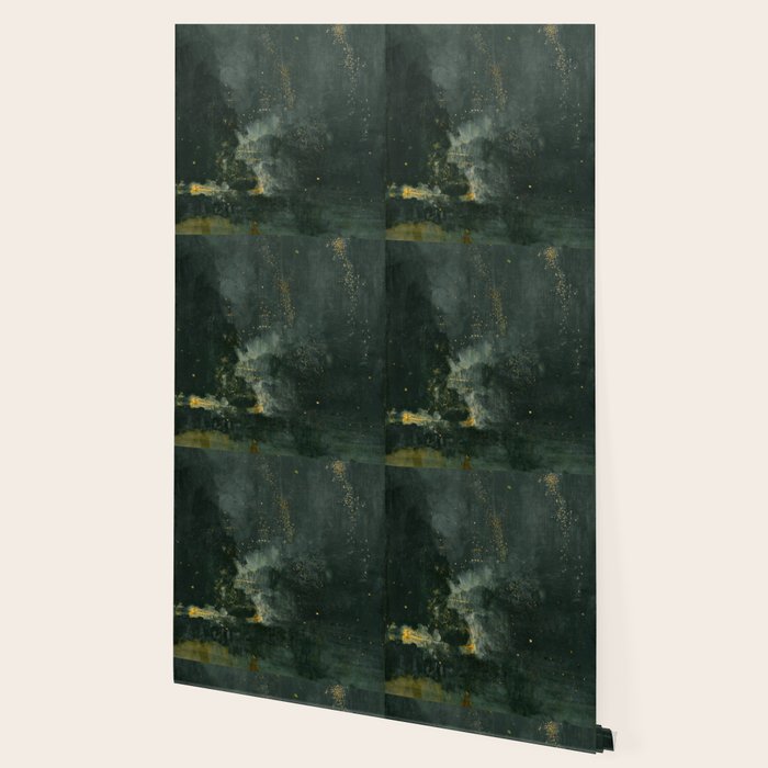 Nocturne In Black And Gold The Falling Rocket By James Mcneill Whistler Wallpaper Gallery Image 2