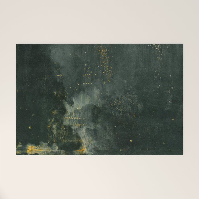 Nocturne In Black And Gold The Falling Rocket By James Mcneill Whistler Welcome Mat Gallery Image 1