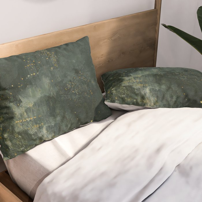 Nocturne In Black And Gold The Falling Rocket By James Mcneill Whistler Pillow Sham Gallery Image 2