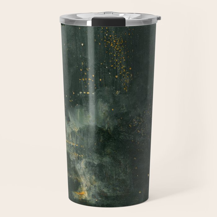Nocturne In Black And Gold The Falling Rocket By James Mcneill Whistler Travel Mug Gallery Image 1