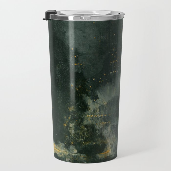 Nocturne In Black And Gold The Falling Rocket By James Mcneill Whistler Travel Mug Gallery Image 3