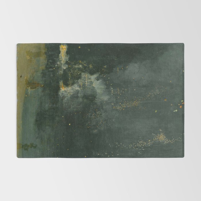 Nocturne In Black And Gold The Falling Rocket By James Mcneill Whistler Rug Gallery Image 2