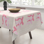 Striped Bows in Pinks Tablecloth Gallery Image 3