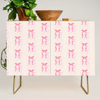 Striped Bows in Pinks Credenza Gallery Image 1