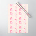 Striped Bows in Pinks Wrapping Paper Gallery Image 1
