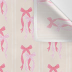 Striped Bows in Pinks Wall Tapestry Gallery Image 3
