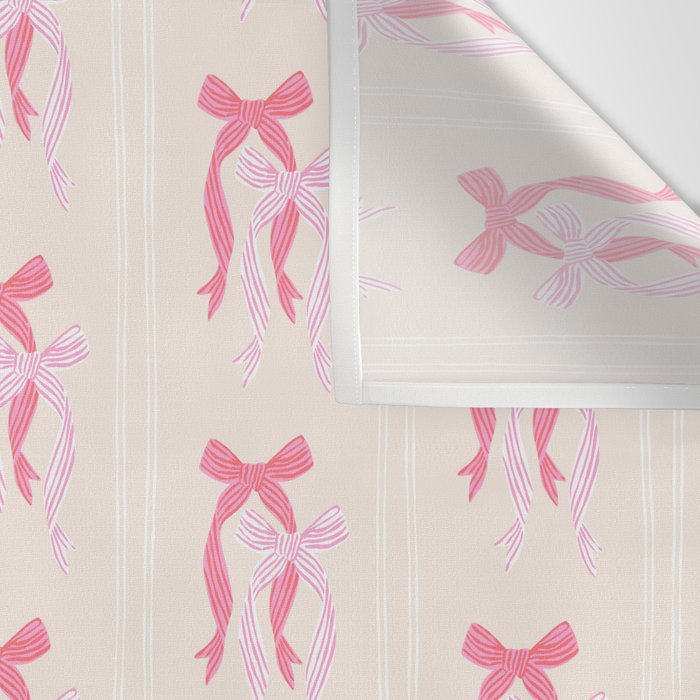 Striped Bows in Pinks Wall Tapestry Gallery Image 3
