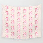 Striped Bows in Pinks Wall Tapestry Gallery Image 4