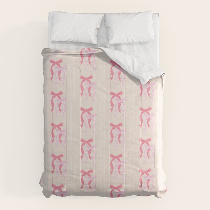 Striped Bows in Pinks Comforter Gallery Image 6