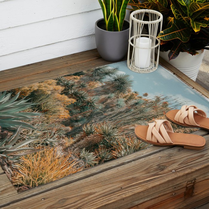 Desert Oasis - California Cactus Garden, Nature, Landscape Photography Outdoor Rug Gallery Image 2