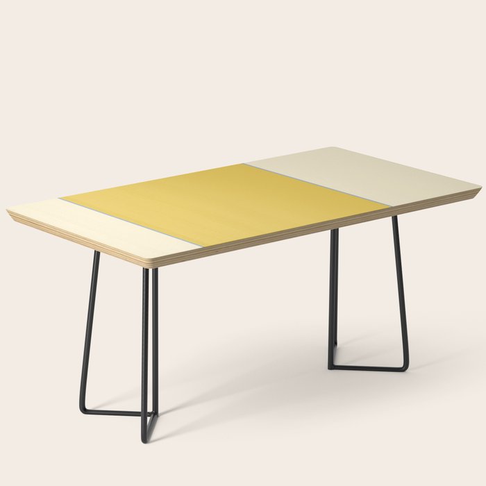 Sunshine Yellow Color Block Warm Vintage Coffee Table Gallery Image 1