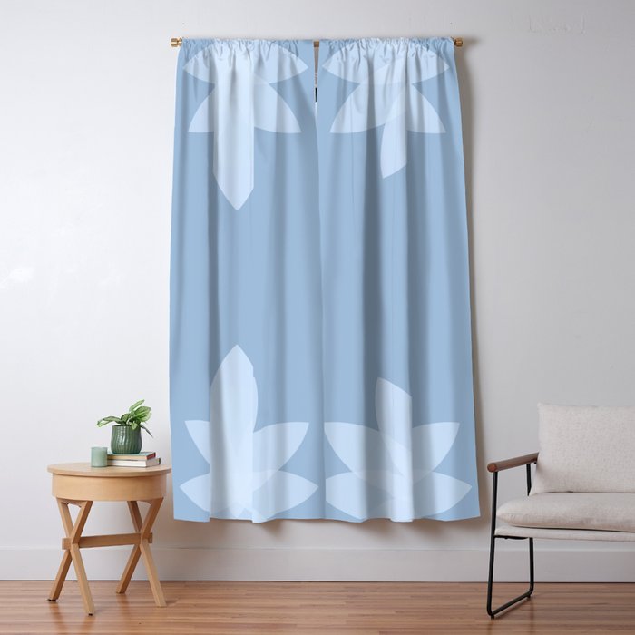 Lotus Flower Minimalism X Window Curtain Gallery Image 1
