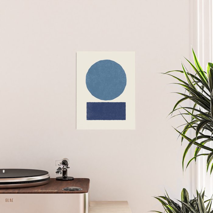 Geometric Balance - Blue Navy Poster Gallery Image 2