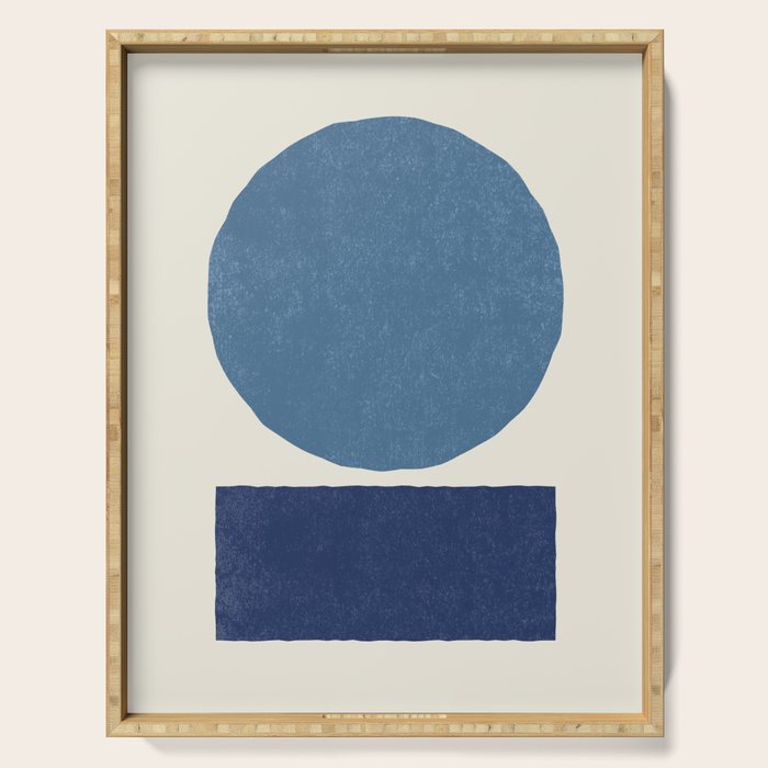 Geometric Balance - Blue Navy Serving Tray Gallery Image 1