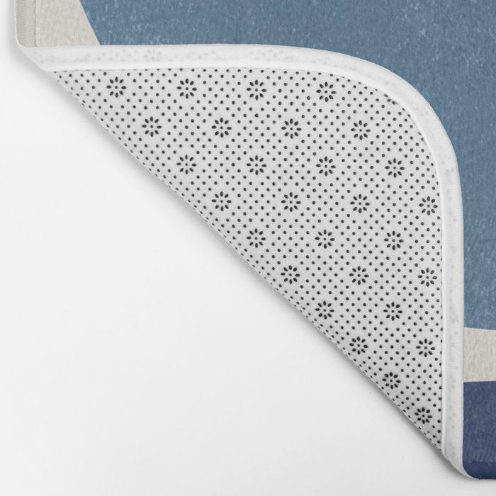 Geometric Balance - Blue Navy Bath Mat Gallery Image 2
