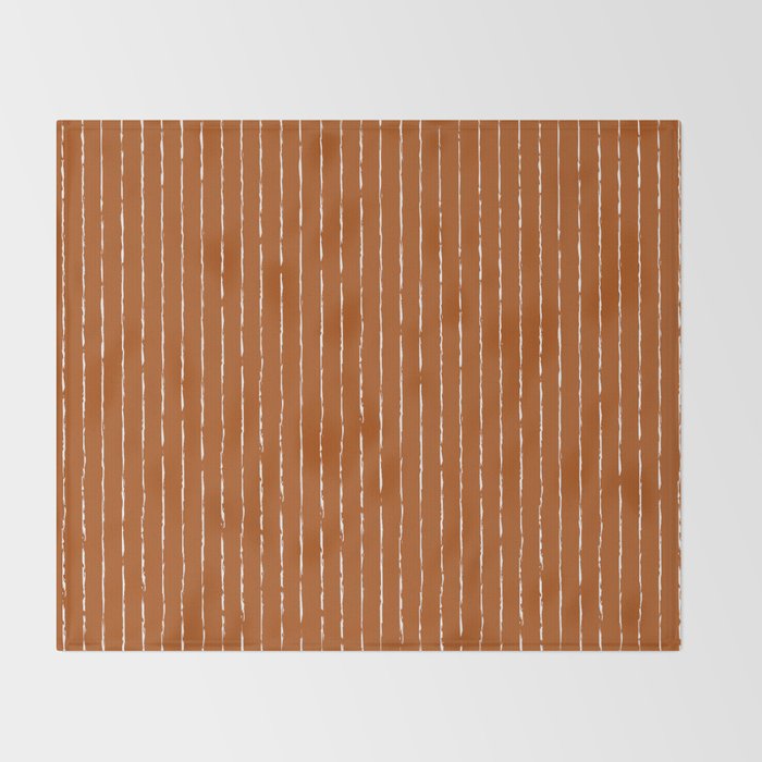 Lines II (Rust) Throw Blanket Gallery Image 2