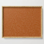 Lines II (Rust) Serving Tray Gallery Image 1