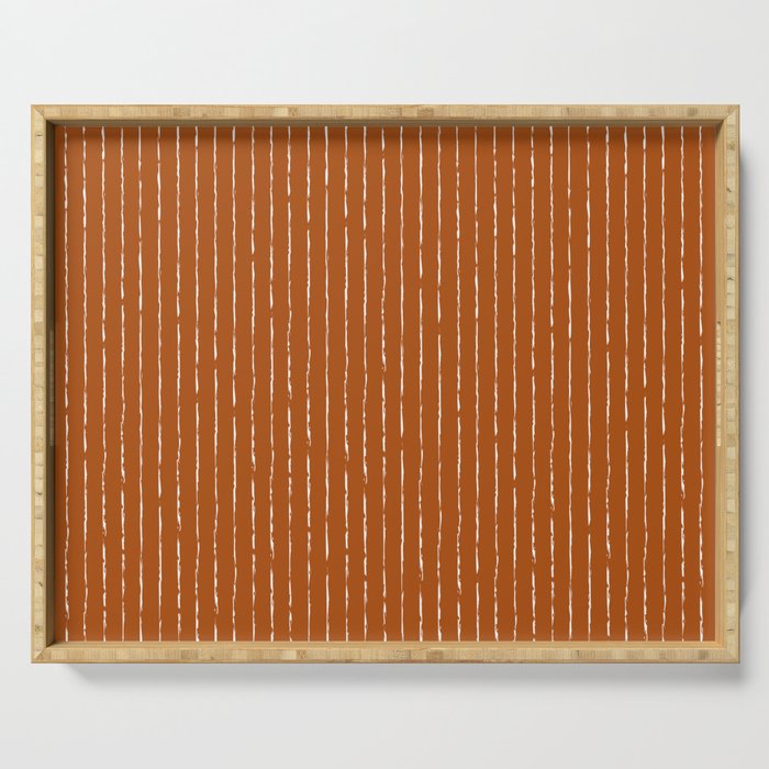 Lines II (Rust) Serving Tray Gallery Image 1