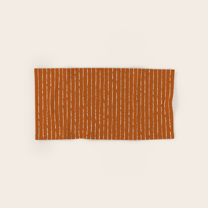 Lines II (Rust) Bath Towel Gallery Image 1