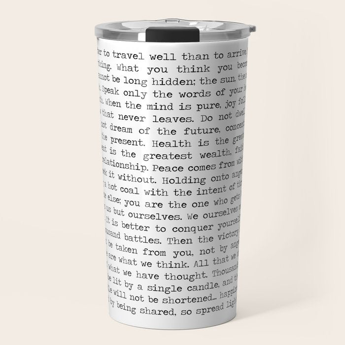 The Wisdom of Buddha Travel Mug Gallery Image 1