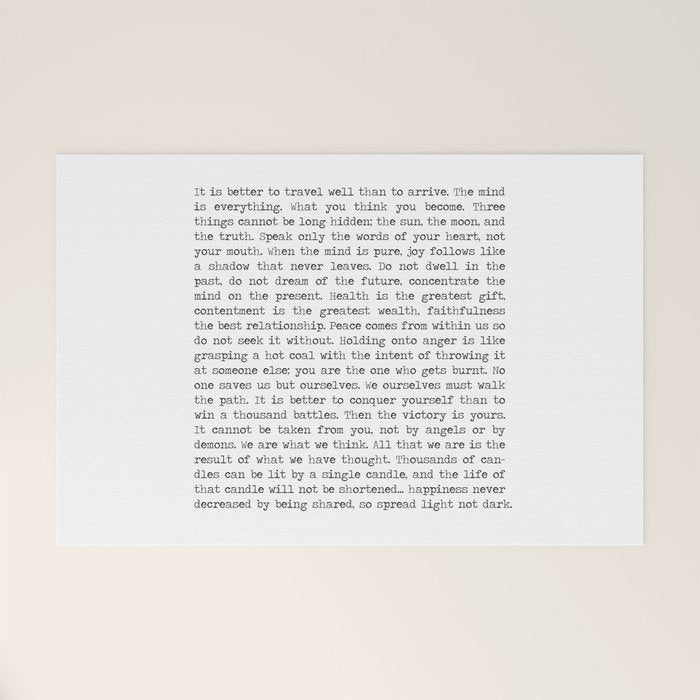 The Wisdom of Buddha Welcome Mat Gallery Image 1